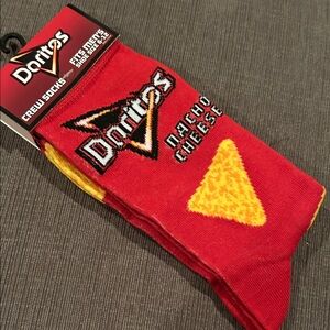 DORITOS Nacho Cheese Crew Socks Mens shoe Size 6-12 NWT